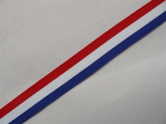 Uitgebreid schors tempel Lint en draad en koord :: Thema lint :: Hollands lint :: Hollandse vlag ( rood wit blauw) lint 57 mm op rol